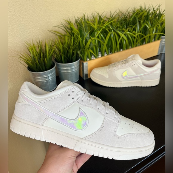 Nike Dunk Low Sail Iridescent Swoosh HF5074-133 - Picture 1 of 10